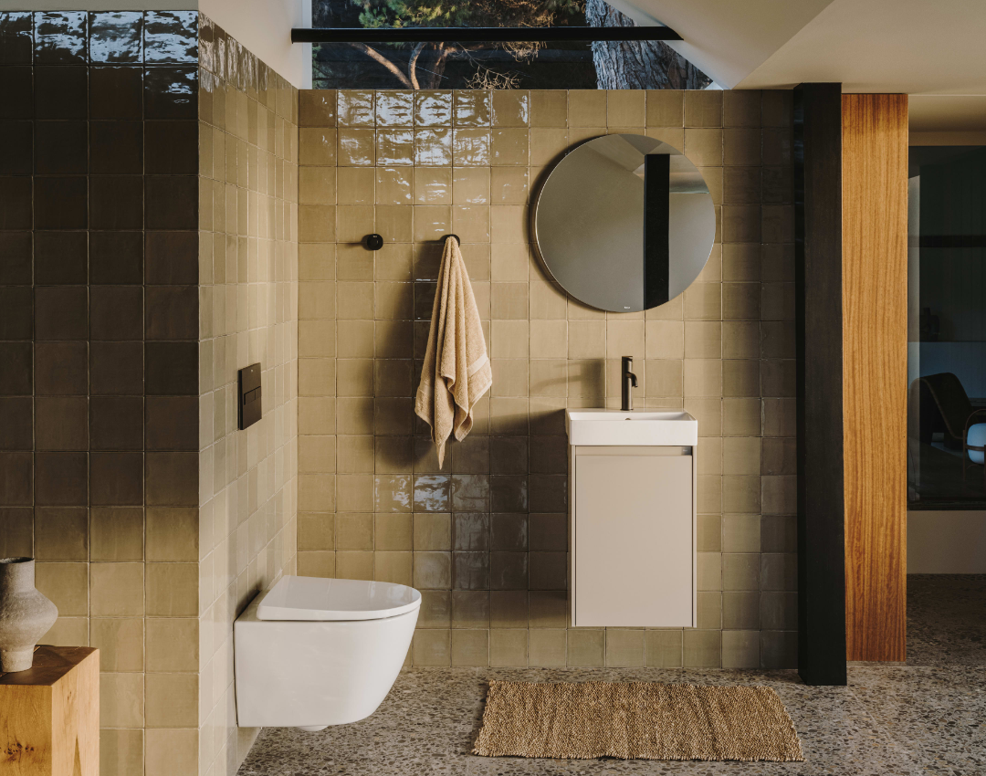 Roca Ona collection with wall-mounted W/C available from our plumbers merchant and bathroom showroom in Leicester.