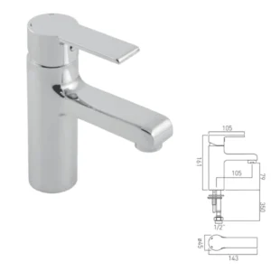 Vaod Ion Smooth Bodied Mono Basin Mixer Discounted Bathroom Clearance Item